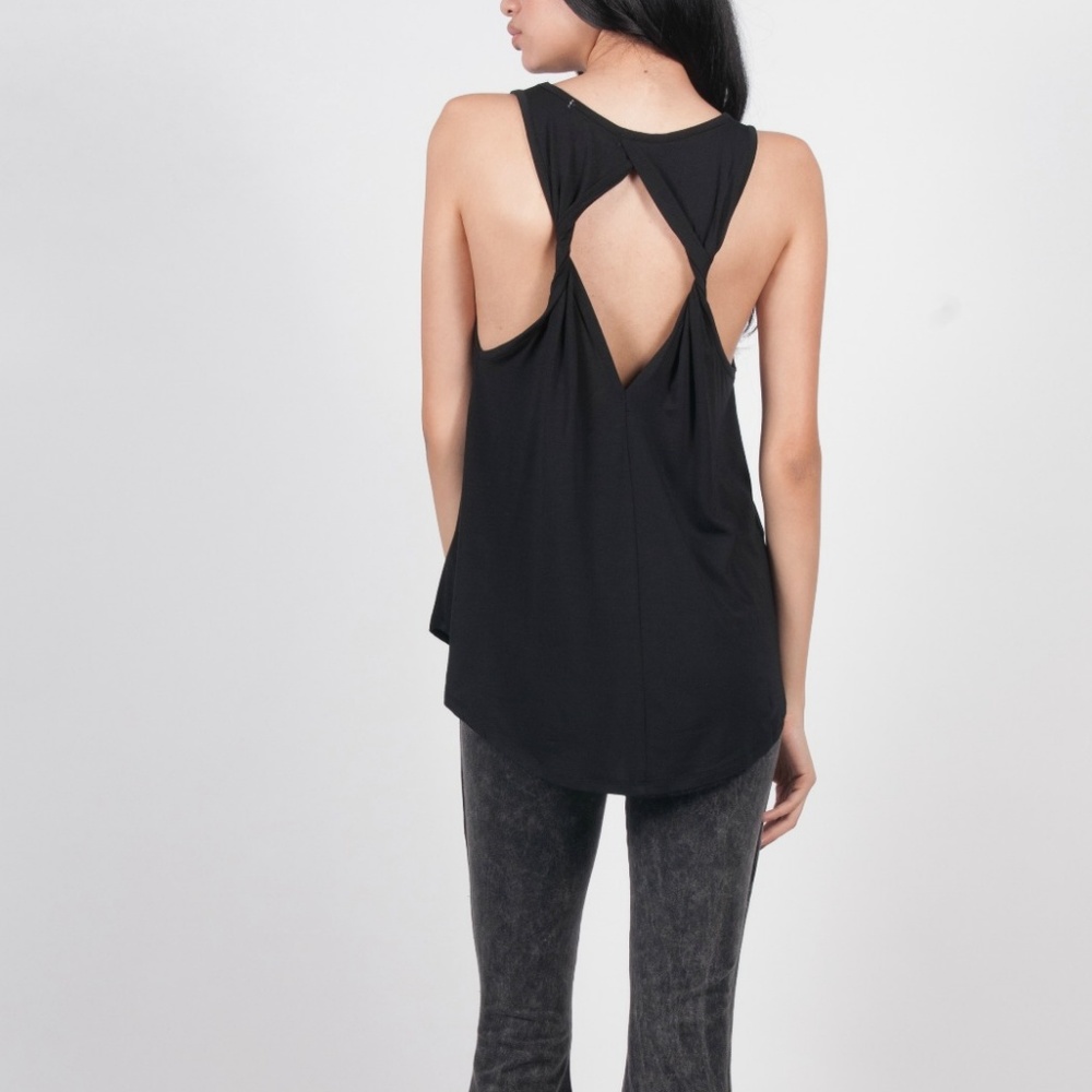 PPLA People's Project LA Black Twist Tank Size L